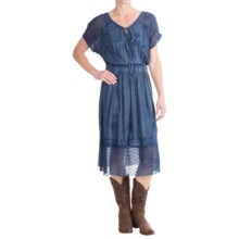 63%OFF レディースカジュアルドレス スタジオウエストデニム農民ドレス - 半袖（女性用） Studio West Denim Peasant Dress - Short Sleeve (For Women)画像